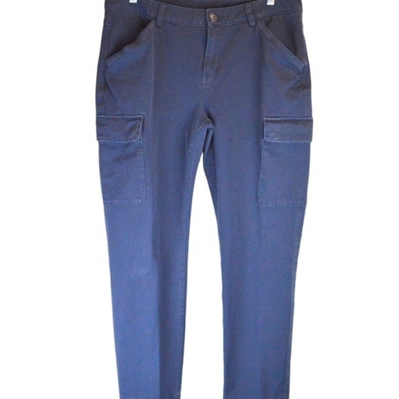 Duluth Trading Co Cargo Firehose Pants, Slate Blue - Size 10 Style 40702 - Picture 1 of 7